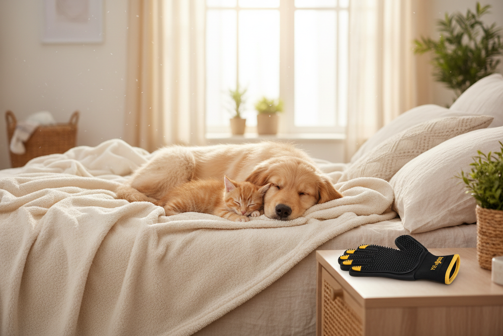 Are Grooming Gloves Safe for Puppies and Kittens?